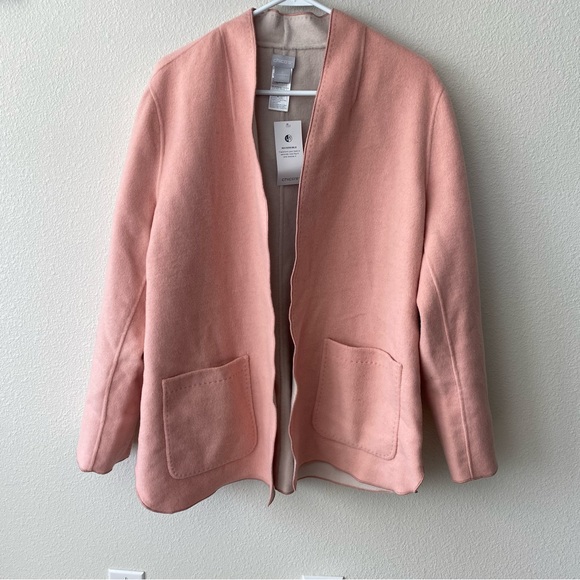 Chico's | Wool Blend Open Front Reversible Cardigan Size XL NEW - Picture 1 of 8